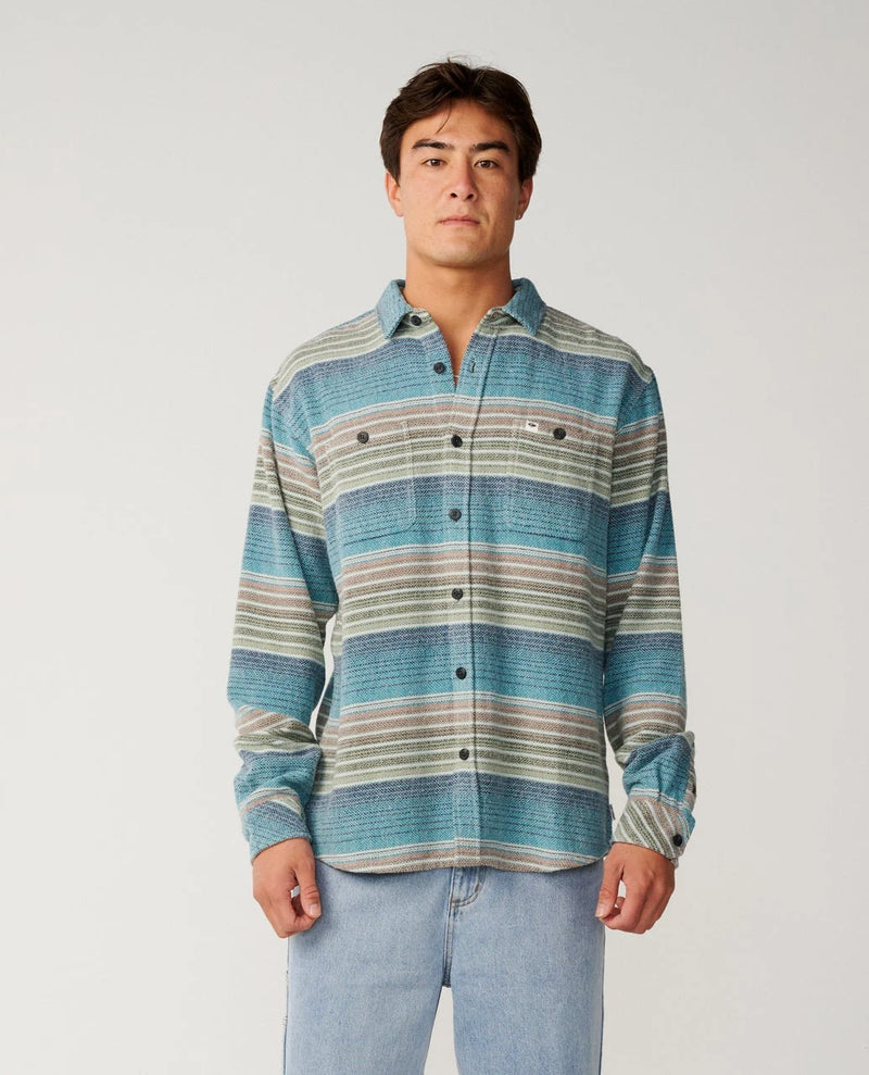 Load image into Gallery viewer, Rip Curl Men's Classic Surf Baja Flannel Shirt Dusty Jade 07CMSH-3705
