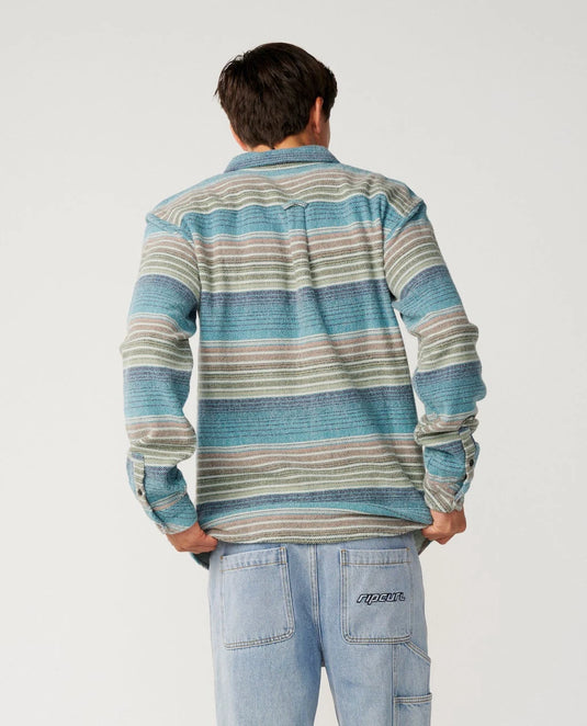 Rip Curl Men's Classic Surf Baja Flannel Shirt Dusty Jade 07CMSH-3705