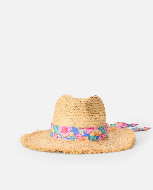 Rip Curl Women's Mixed Straw UPF Panama Hat Natural 07HWHE_0031