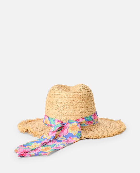 Rip Curl Women's Mixed Straw UPF Panama Hat Natural 07HWHE_0031