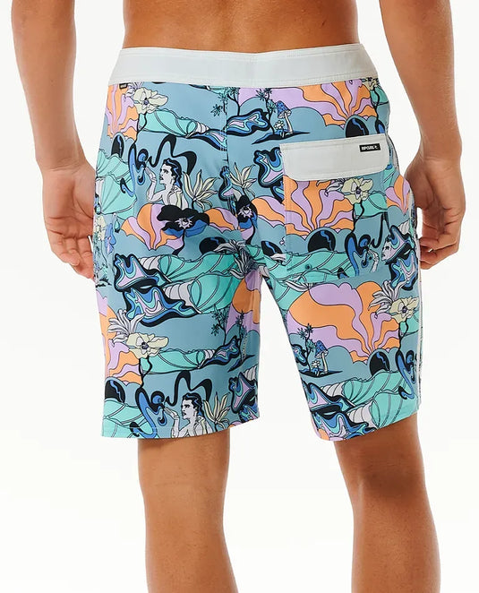 Rip Curl Men's Mirage Postcards Swimwear Dusty Blue 083MBO_3458