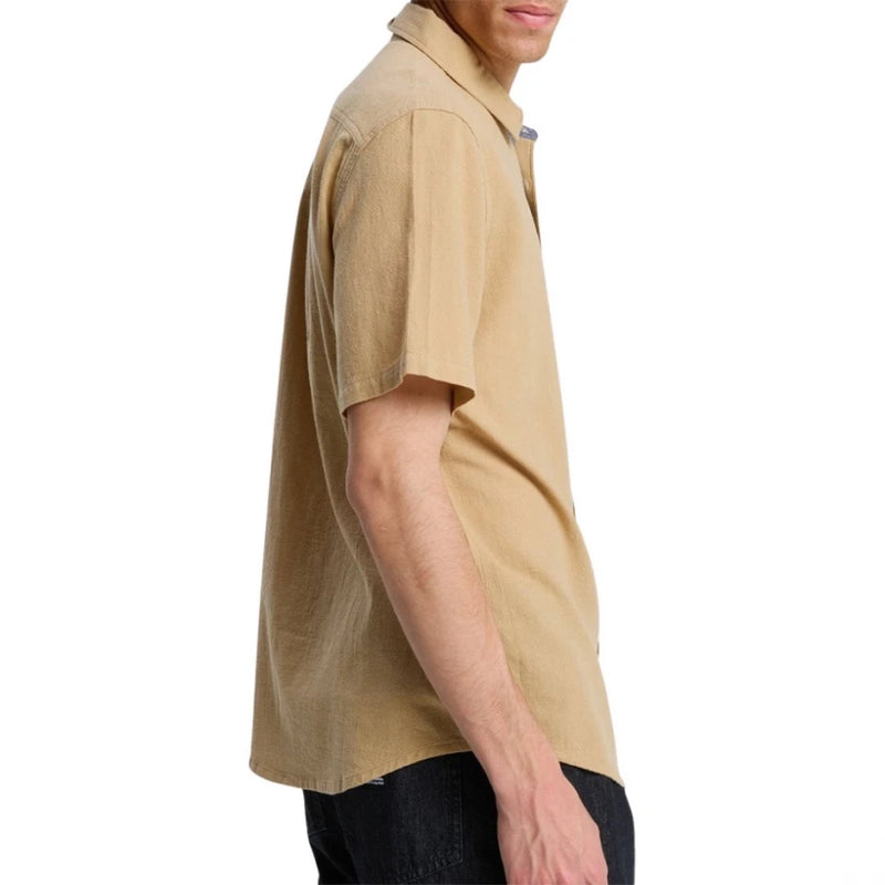 Load image into Gallery viewer, Quiksilver Men's Time Box Short Sleeve Shirt Khaki EQYWT04622-CJZ0
