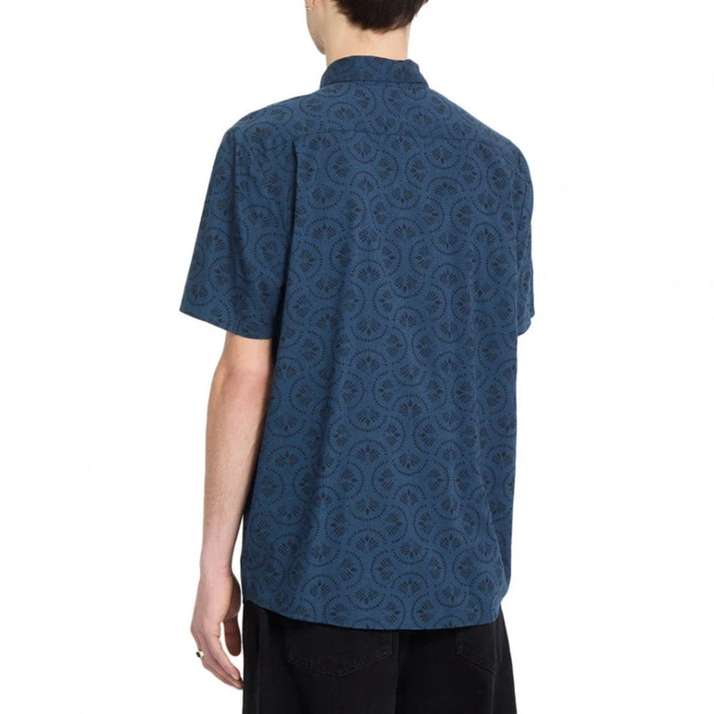 Load image into Gallery viewer, Volcom Men's Scaler Stone Woven Shirt Midnight Blue A0412624_MDB

