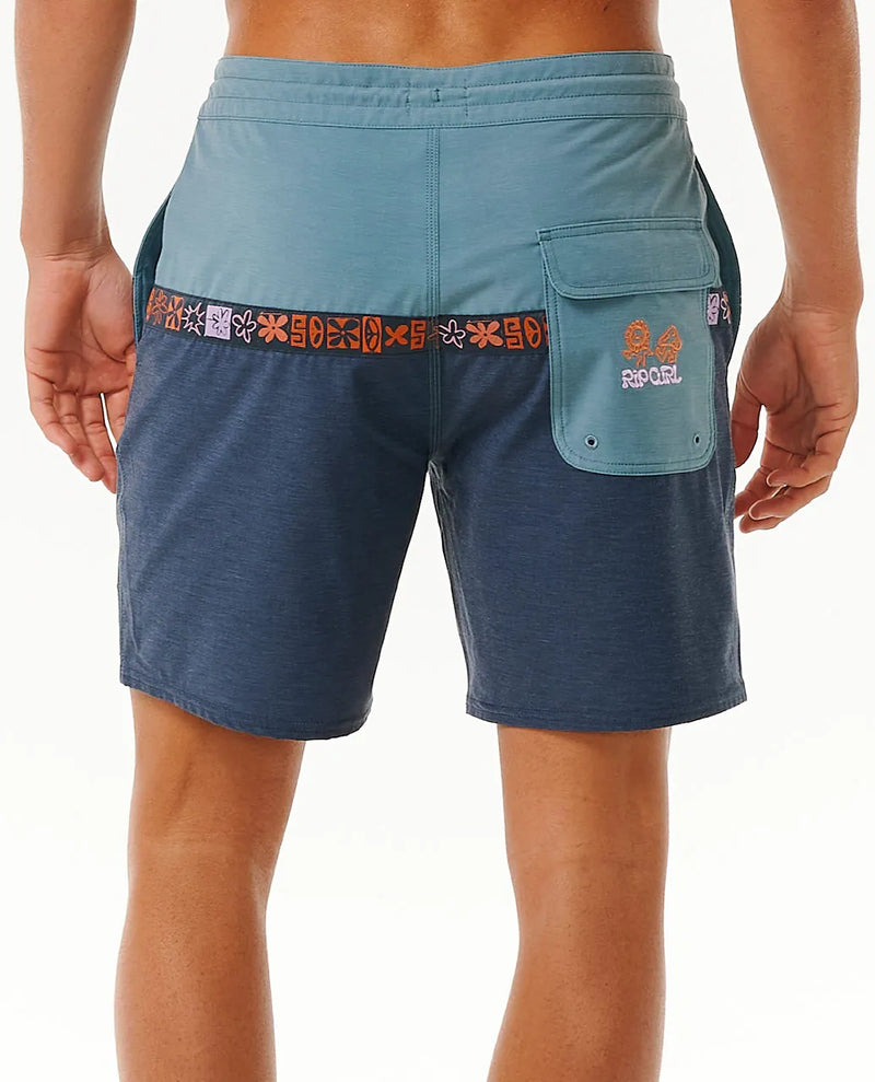 Load image into Gallery viewer, Rip Curl Men&#39;s Salt Water Culture Fungi Layday Standard Fit Boardshort Dark Navy 087MBO-0291
