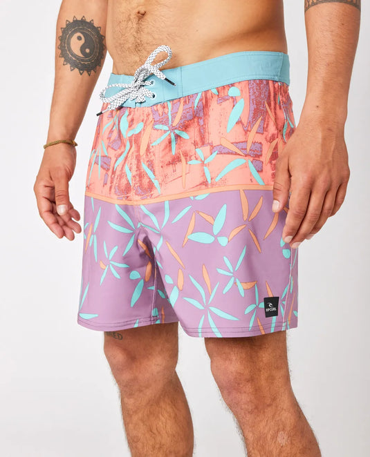 Rip Curl Men's Mirage Retro Sealife 16" Boardshort Dusty Purple 08KMBO-4775