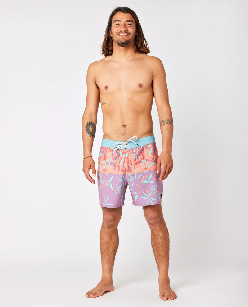 Load image into Gallery viewer, Rip Curl Men&#39;s Mirage Retro Sealife 16&quot; Boardshort Dusty Purple 08KMBO-4775
