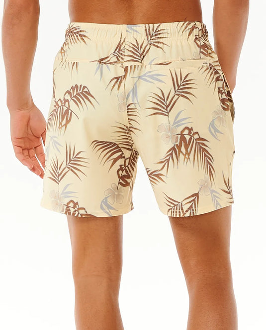 Rip Curl Men's Surf Revival Floral Volley Boardshort Vintage Yellow 08BMBO-8872