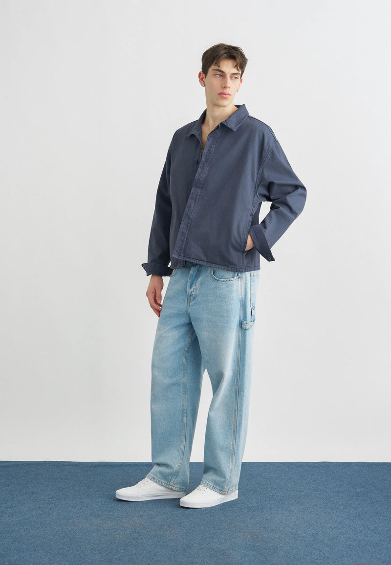 Load image into Gallery viewer, Vans Men's Washed Overdye Jacket Deep Indigo VN000S11FOB
