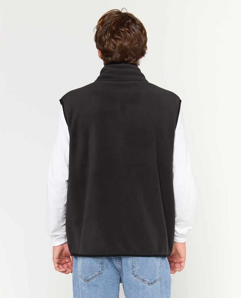 Load image into Gallery viewer, Rip Curl Men&#39;s Search Polar Fleece Vest Black 09YMFL-0090
