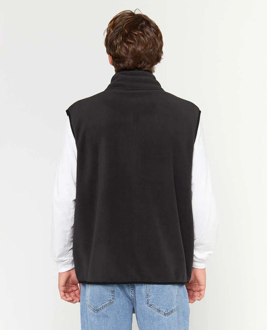 Rip Curl Men's Search Polar Fleece Vest Black 09YMFL-0090