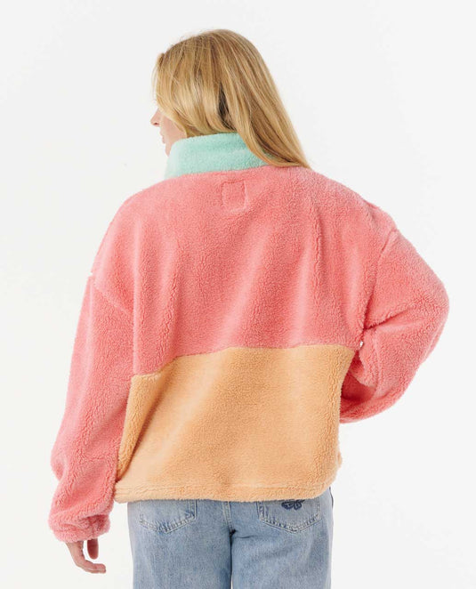Rip Curl Women's Block Party Polar Fleece Pink 0A6WFL-0020