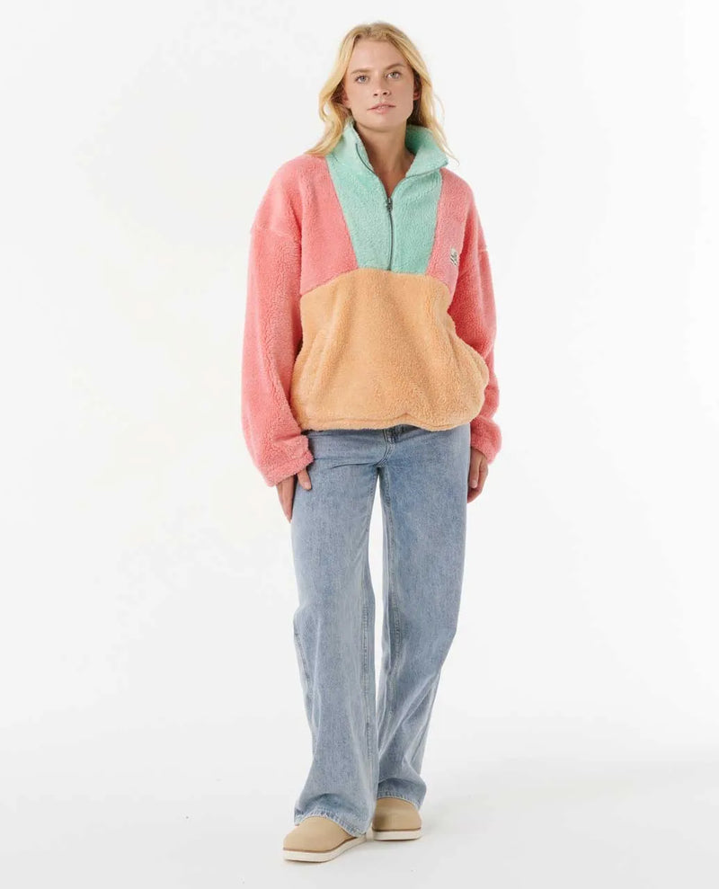 Load image into Gallery viewer, Rip Curl Women&#39;s Block Party Polar Fleece Pink 0A6WFL-0020
