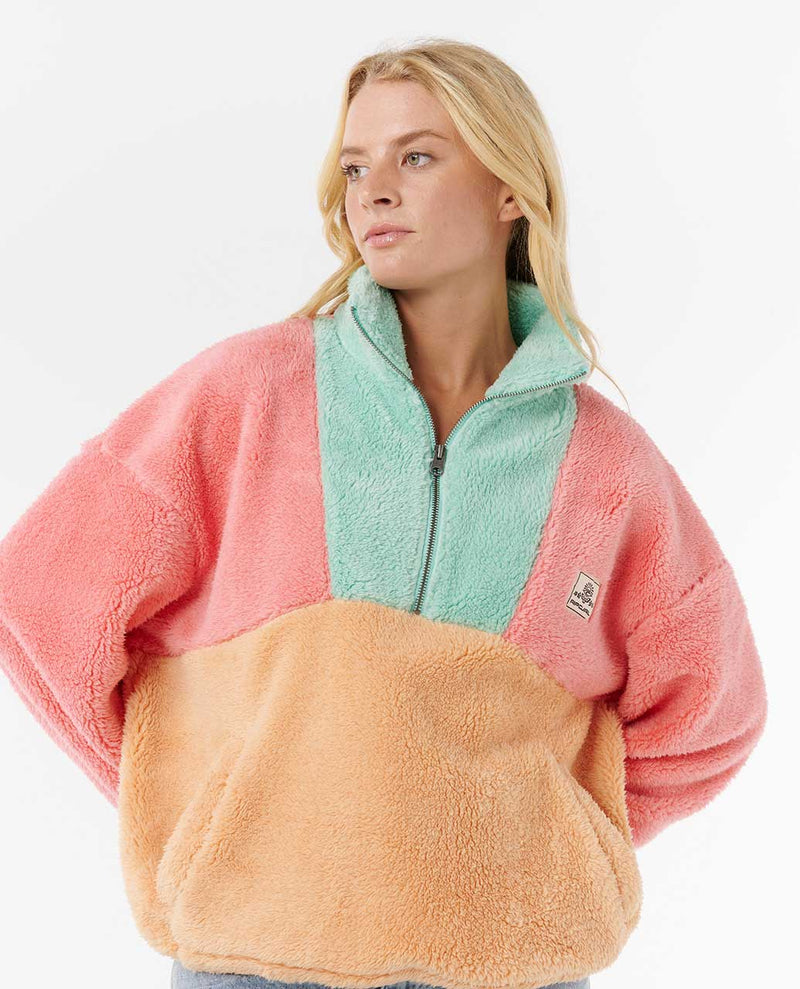 Load image into Gallery viewer, Rip Curl Women&#39;s Block Party Polar Fleece Pink 0A6WFL-0020
