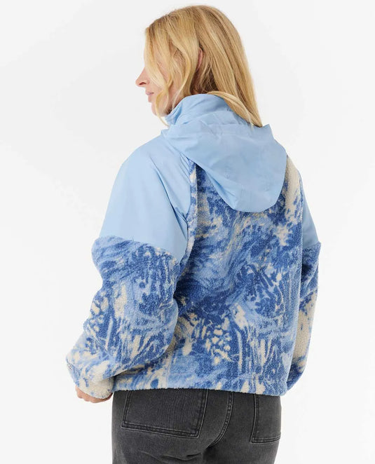 Rip Curl Women's Oceanic Anti-Series Zip Through Polar Fleece Blue 0AAWFL-0070
