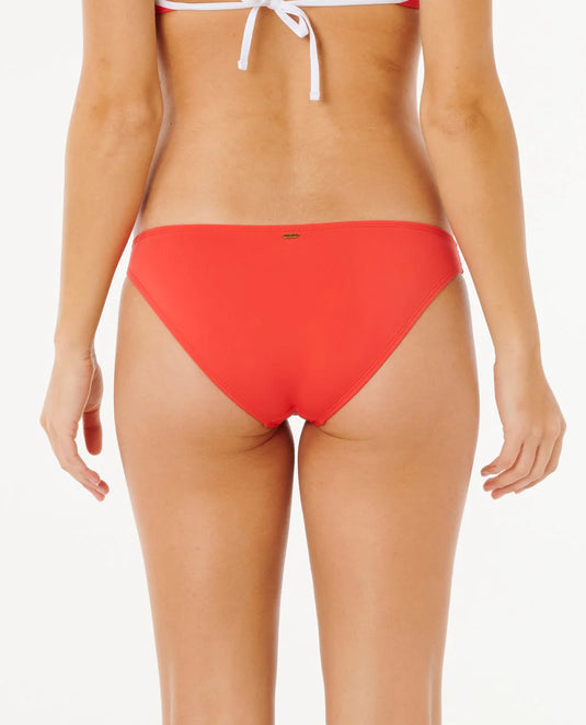 Rip Curl Women's Classic Surf Full Coverage Bikini Bottom Red 0AJWSW_0040