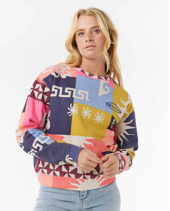 Rip Curl Women's Keepsakes Fleece Crew Fleece Multico 0AXWFL-3282