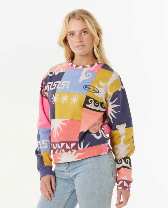 Rip Curl Women's Keepsakes Fleece Crew Fleece Multico 0AXWFL-3282