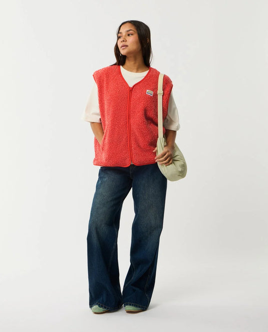 Rip Curl Women's Every Day Polar Vest Sleeveless Red 0BSWFL-0040