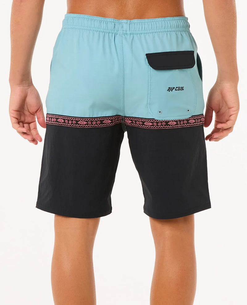 Load image into Gallery viewer, Rip Curl Men&#39;s Raw Energy Split Volley Shorts Black 0C3MBO-0090
