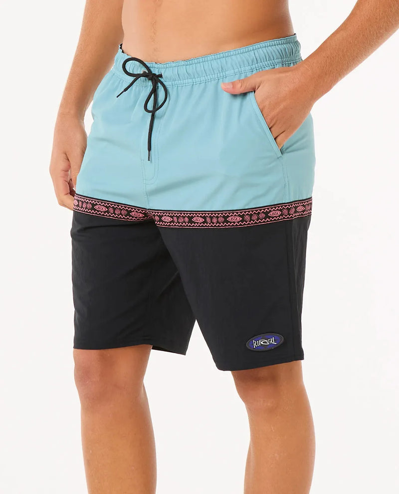 Load image into Gallery viewer, Rip Curl Men&#39;s Raw Energy Split Volley Shorts Black 0C3MBO-0090
