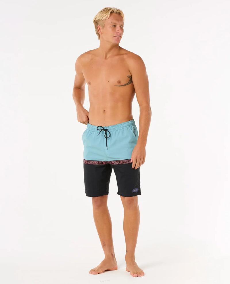 Load image into Gallery viewer, Rip Curl Men&#39;s Raw Energy Split Volley Shorts Black 0C3MBO-0090
