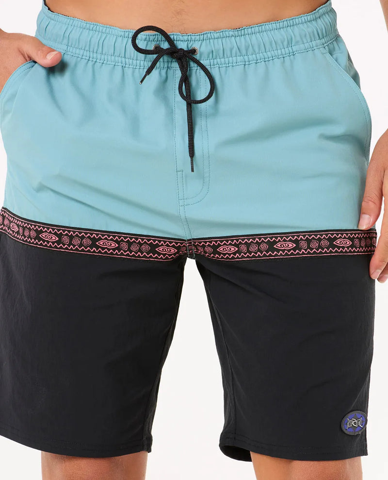 Load image into Gallery viewer, Rip Curl Men&#39;s Raw Energy Split Volley Shorts Black 0C3MBO-0090
