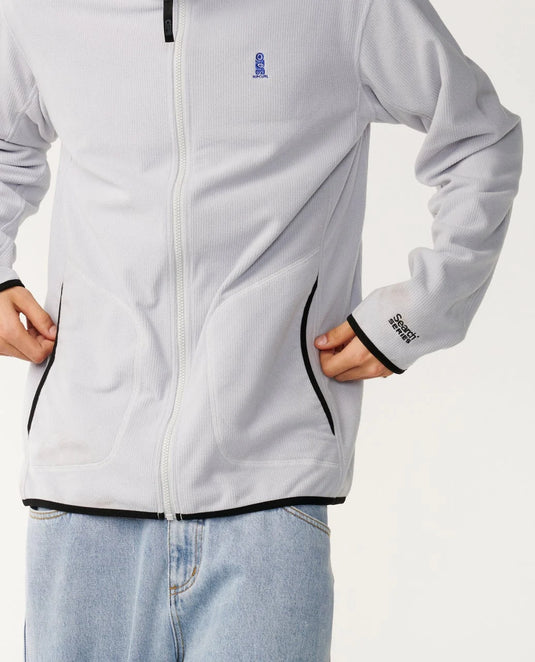 Rip Curl Men's Search Series Polar Zip Thru Crew Fleece Storm Grey 0CBMFL-0495