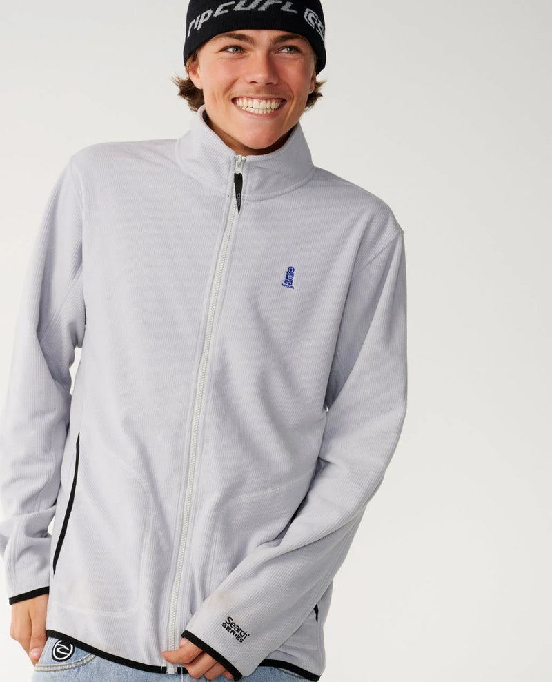 Load image into Gallery viewer, Rip Curl Men's Search Series Polar Zip Thru Crew Fleece Storm Grey 0CBMFL-0495
