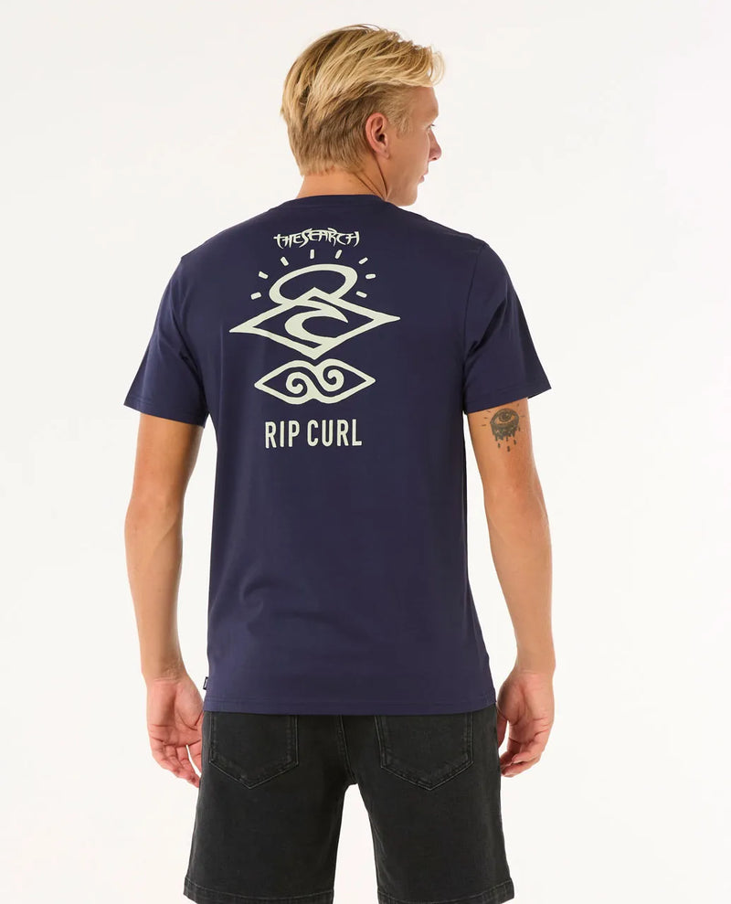 Load image into Gallery viewer, Rip Curl Men&#39;s Search Icon T-Shirt Navy/Grey 0CBMTE-0214
