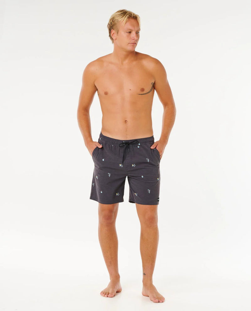 Load image into Gallery viewer, Rip Curl Men's Skelly Breach Volley Boardshorts Black 0CZMBO_0090
