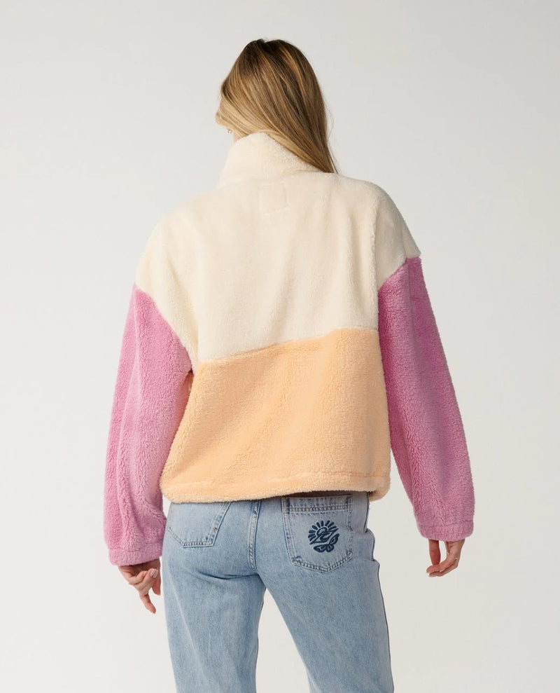 Load image into Gallery viewer, Rip Curl Women's Surf Revival Heritage Zip Through Polar Fleece Shell 0D6WFL-0172
