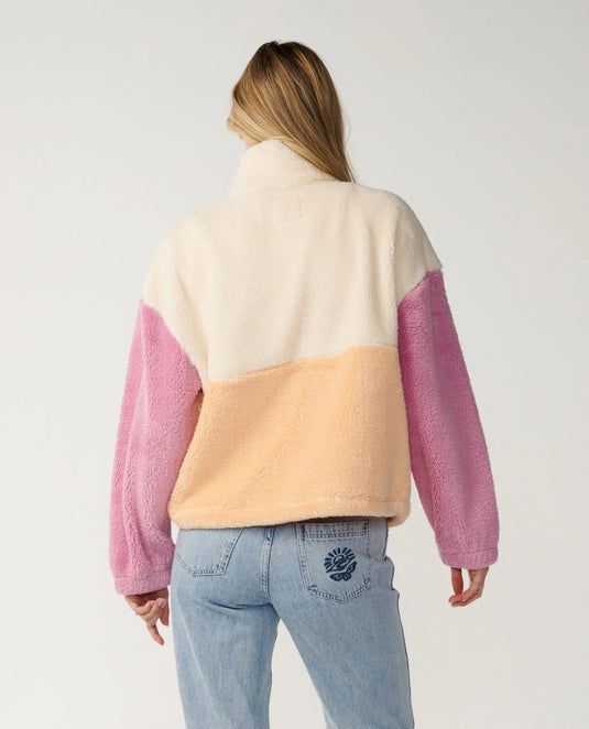Rip Curl Women's Surf Revival Heritage Zip Through Polar Fleece Shell 0D6WFL-0172