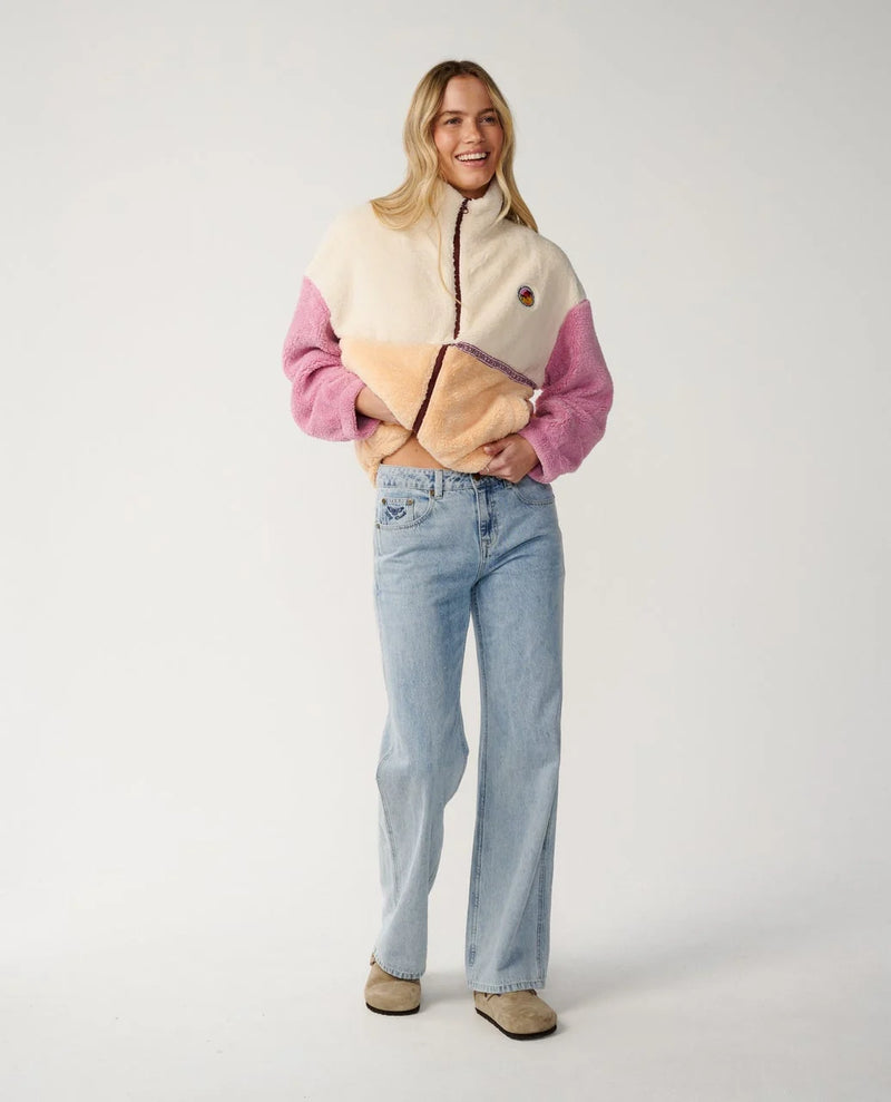 Load image into Gallery viewer, Rip Curl Women's Surf Revival Heritage Zip Through Polar Fleece Shell 0D6WFL-0172
