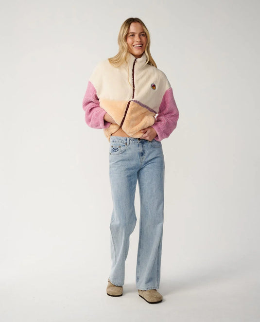 Rip Curl Women's Surf Revival Heritage Zip Through Polar Fleece Shell 0D6WFL-0172