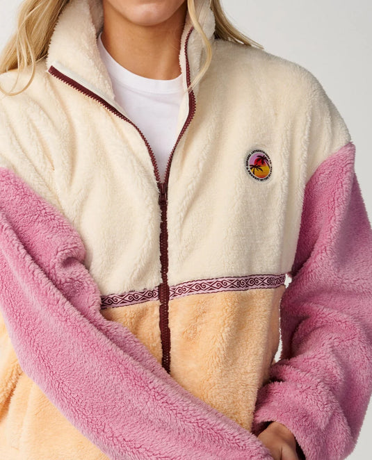 Rip Curl Women's Surf Revival Heritage Zip Through Polar Fleece Shell 0D6WFL-0172