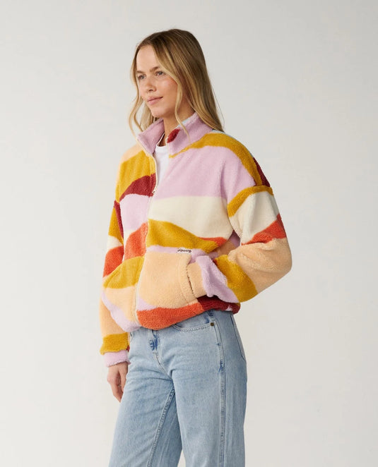 Rip Curl Women's Retro Swell Standard Zip Through Polar Fleece Multi 0D7WFL-8817