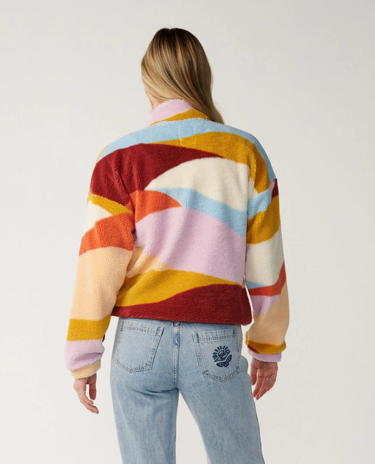 Rip Curl Women's Retro Swell Standard Zip Through Polar Fleece Multi 0D7WFL-8817
