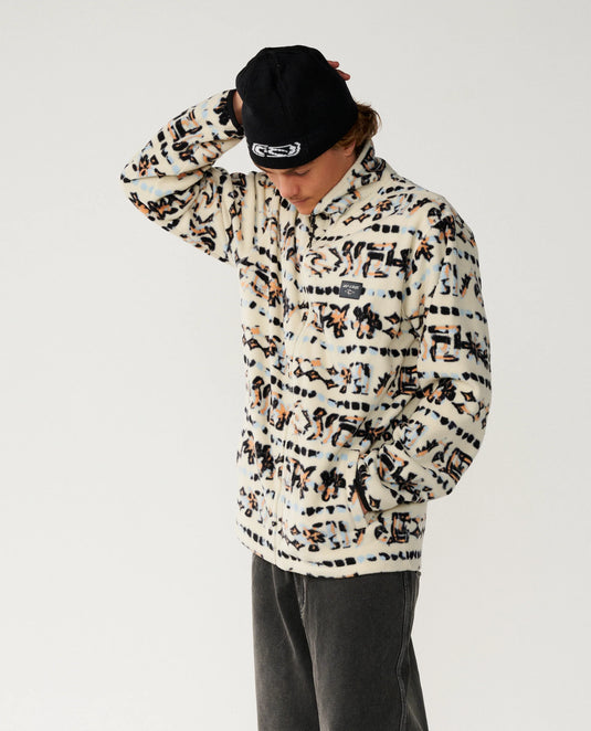 Rip Curl Men's Sessions Polar Fleece Vintage White 0DOMFL-8861