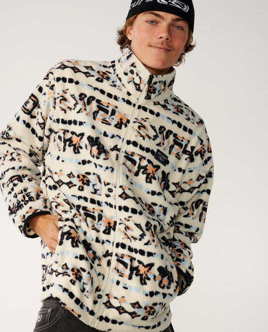 Rip Curl Men's Sessions Polar Fleece Vintage White 0DOMFL-8861