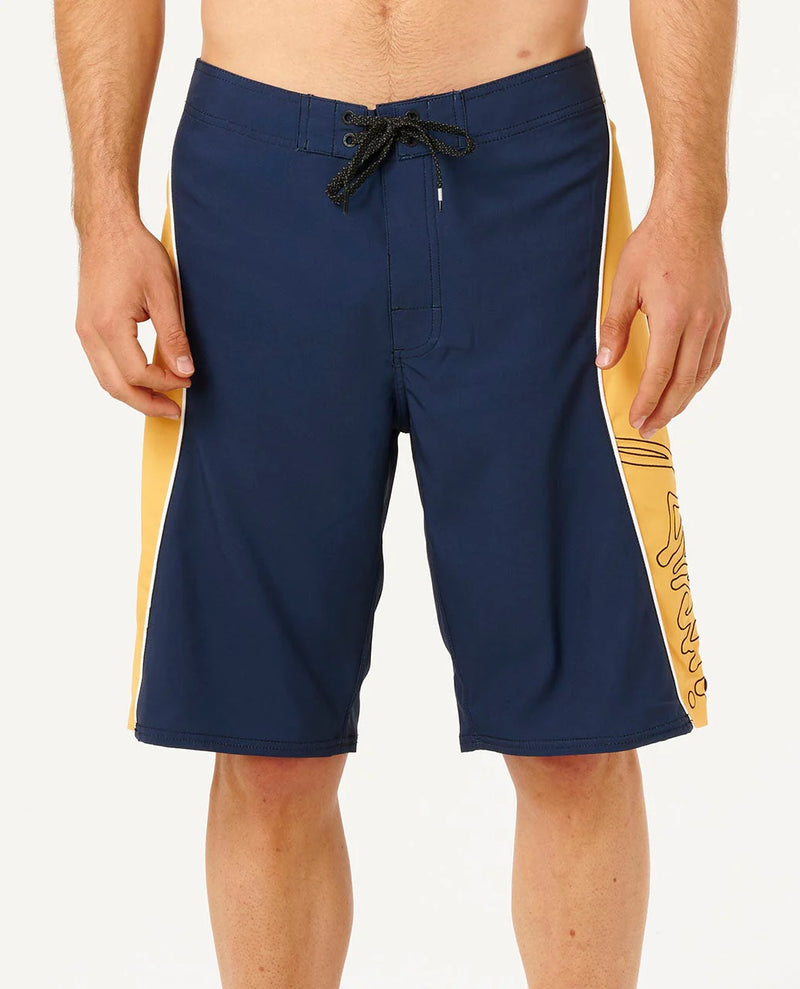 Load image into Gallery viewer, Rip Curl Men's Mirage Panel Beater Boardshort Navy/Yellow 0EWMBO-0213
