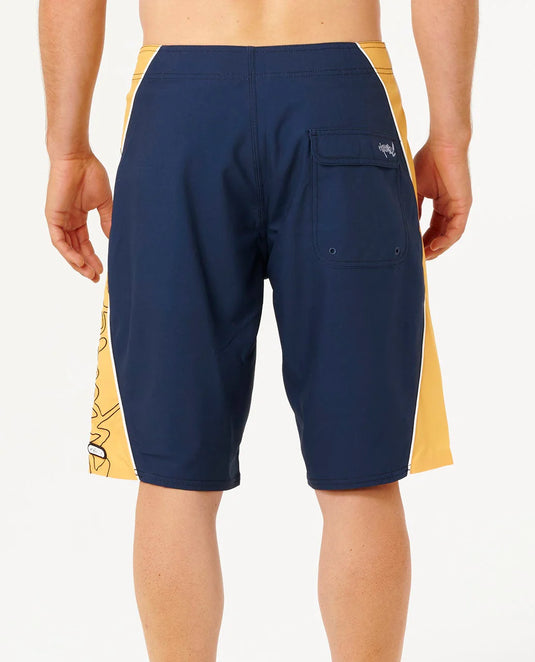 Rip Curl Men's Mirage Panel Beater Boardshort Navy/Yellow 0EWMBO-0213