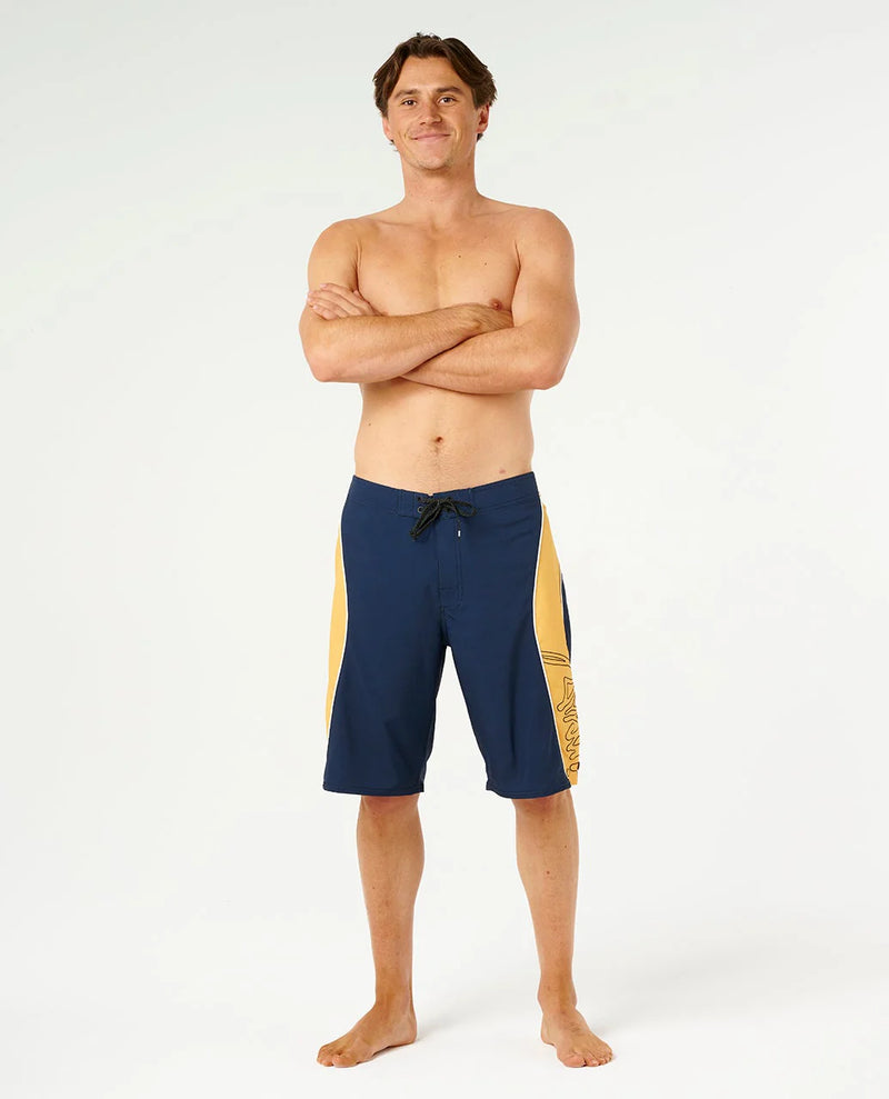 Load image into Gallery viewer, Rip Curl Men's Mirage Panel Beater Boardshort Navy/Yellow 0EWMBO-0213
