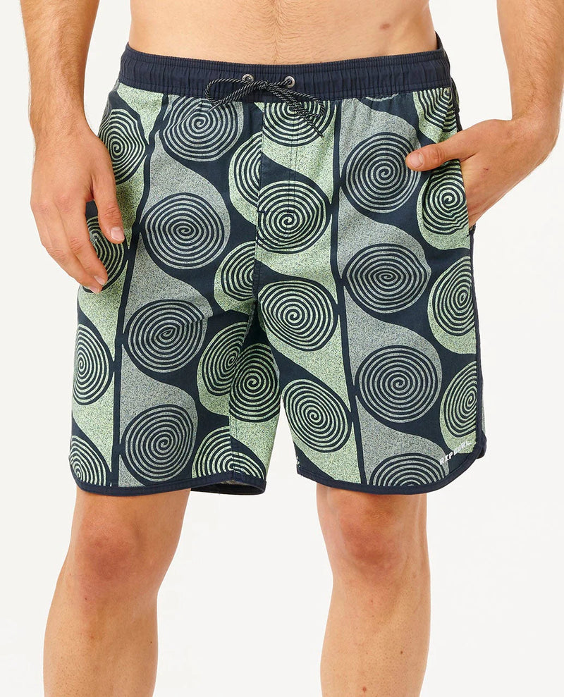 Load image into Gallery viewer, Rip Curl Men's Artist of the Search Sprial Volley Boardshort Dark Navy 0F5MBO-0291

