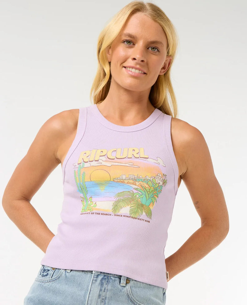 Load image into Gallery viewer, Rip Curl Women&#39;s La Paloma Tank Top Lilac 0FGWTE-0108
