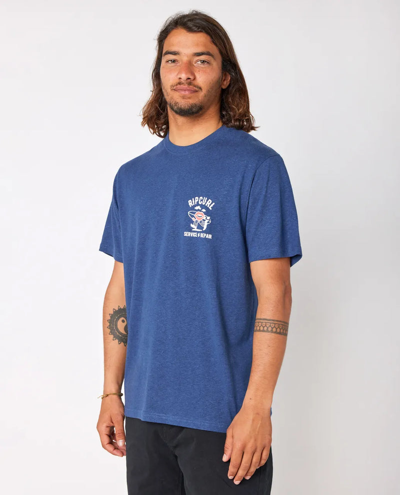 Load image into Gallery viewer, Rip Curl Men&#39;s Shaper Avenue T-Shirt Washed Navy 0FMMTE-9741
