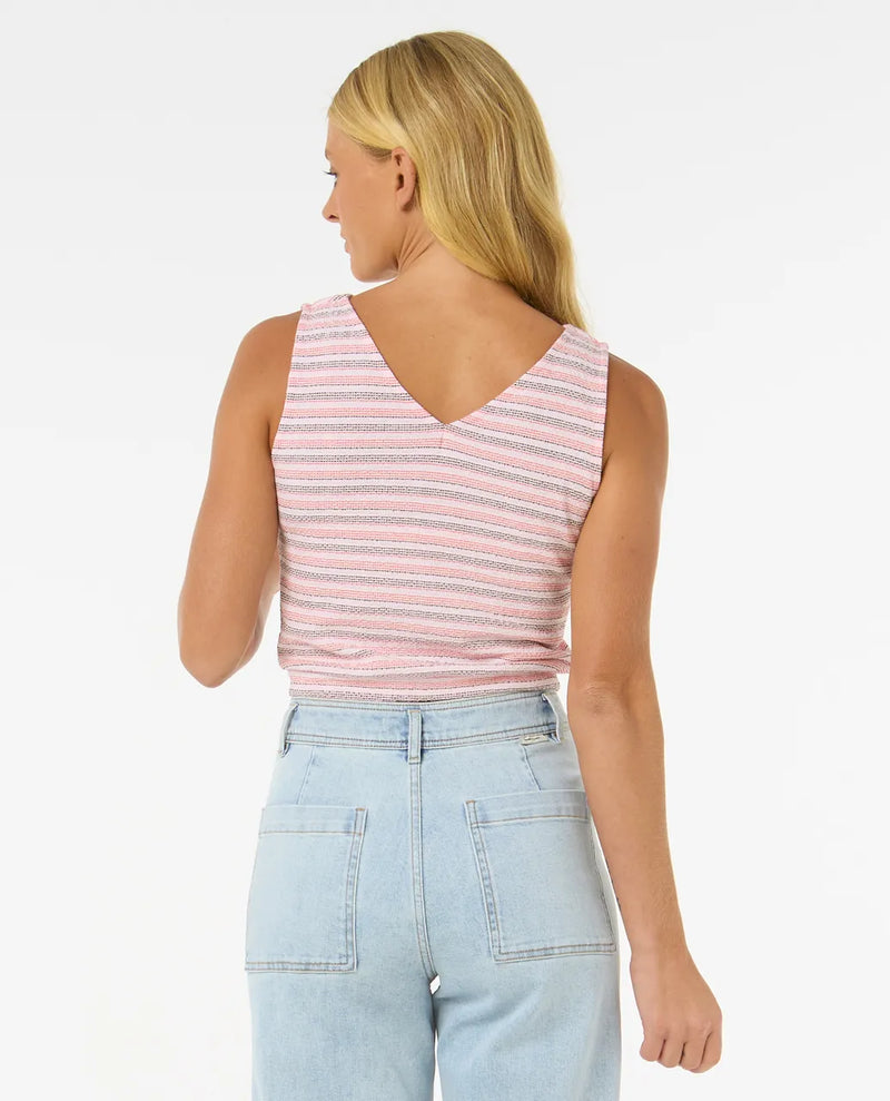 Load image into Gallery viewer, Rip Curl Women&#39;s Sanza Waffle II Tank Top Red 0FNWTE-0040
