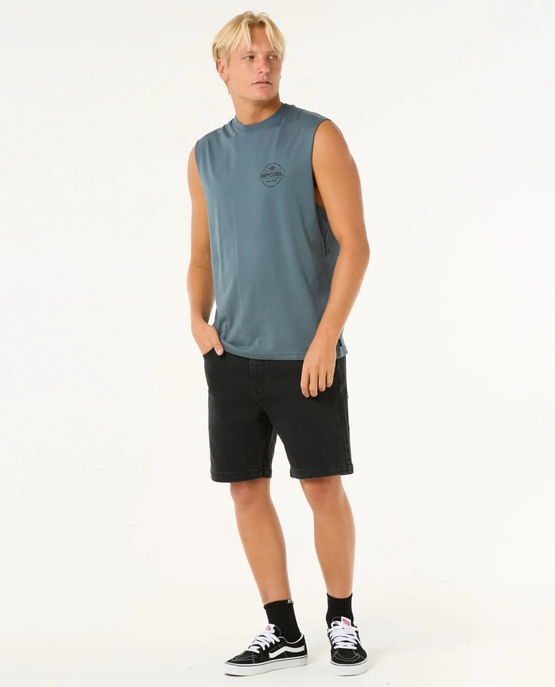 Load image into Gallery viewer, Rip Curl Men&#39;s Stapler Muscle Tank Top Pine Night 0JXMTE-2213
