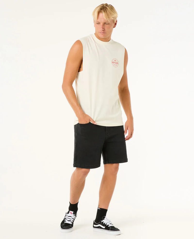 Load image into Gallery viewer, Rip Curl Men&#39;s Stapler Muscle Tank Top Bone 0JXMTE-3021
