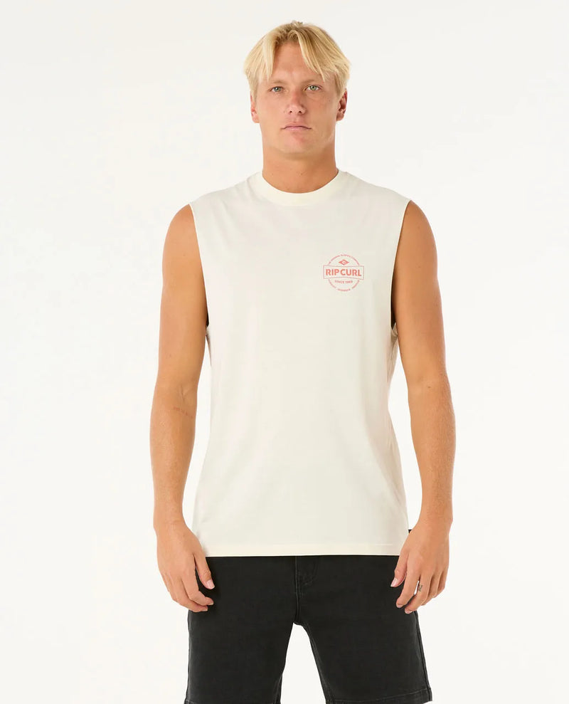 Load image into Gallery viewer, Rip Curl Men&#39;s Stapler Muscle Tank Top Bone 0JXMTE-3021
