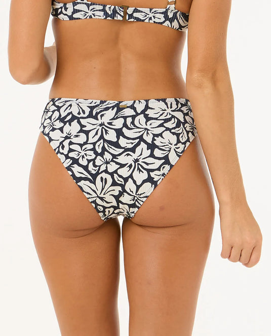 Rip Curl Women's Las Flores High Leg Good Bikini Bottom Navy 0MOWSW-0049